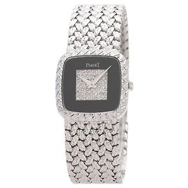 Reloj de pulsera cuadrado de ónix Piaget 9902D2 Dorado