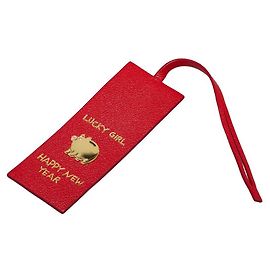 Miu Miu Leather PIG HAPPY NEW YEAR Charm Red