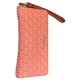 Michael Kors Wallet Orange Hammered Leather Orange