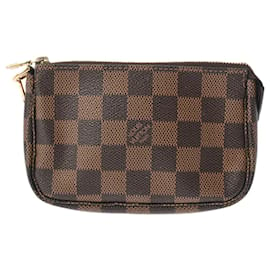 Louis Vuitton-Pochette Accessoires Damier Louis Vuitton-Marron,Damier ebène