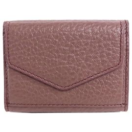 Maison Martin Margiela Lila Leder Geldbörse im Bi-Fold-Design von Maison Margiela Lila