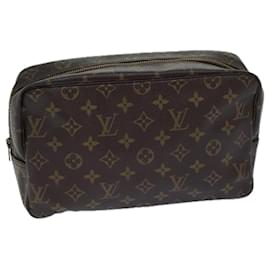 Louis Vuitton-LOUIS VUITTON Monogram Trousse Toilette 28 Sac Clutch M47522 LV Auth 82413-Monogramme