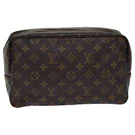 Louis Vuitton-LOUIS VUITTON Monogram Trousse Toilette 28 Sac Clutch M47522 LV Auth 82413-Monogramme