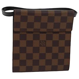 Louis Vuitton-Pochette porte-CD Damier Ebene LOUIS VUITTON N62935 LV Auth 81021-Autre