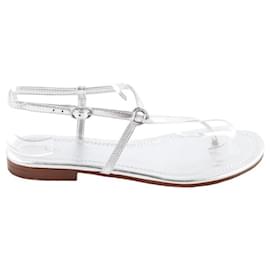 Ralph Lauren-Leather sandals-Silvery