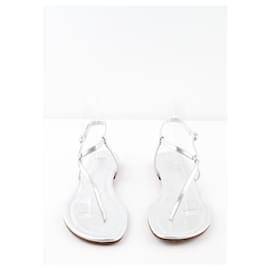 Ralph Lauren-Leather sandals-Silvery