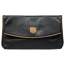 Céline-Sac à main en cuir noir CELINE Auth fm3562-Noir