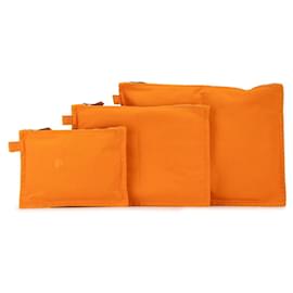 Hermès-Set de poche 3 pièces Hermes Bora-Orange