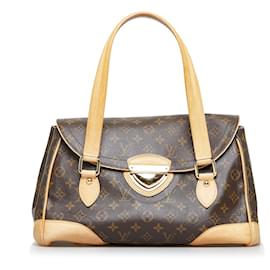 Louis Vuitton-Brown Louis Vuitton Monogram Beverly GM Shoulder Bag-Brown