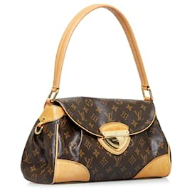 Louis Vuitton-Brown Louis Vuitton Monogram Beverly MM Shoulder Bag-Brown