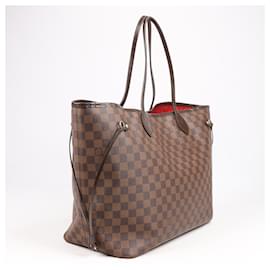 Louis Vuitton-Sac à main Louis Vuitton Damier Ebene Neverfull GM N51106-Marron