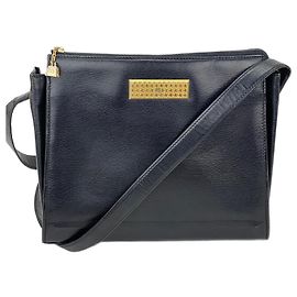 Sac à épaule ajustable en cuir noir Christian Dior Noir