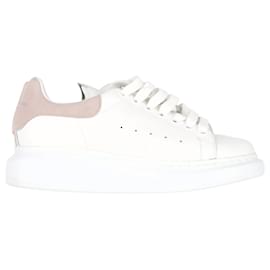 Alexander Mcqueen-Alexander McQueen Oversized Sneakers in White Leather and Suede	-White