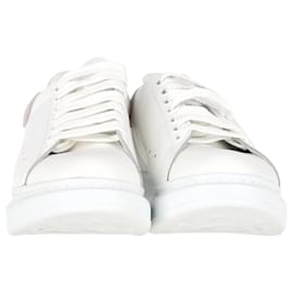 Alexander Mcqueen-Alexander McQueen Oversized Sneakers in White Leather and Suede	-White