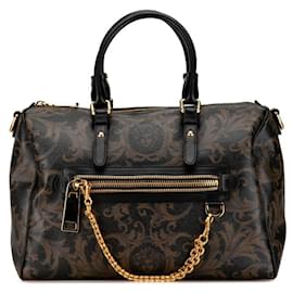 Versace-Bolsa Boston Medusa da Versace-Marrom,Preto