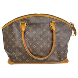 Louis Vuitton-Louis Vuitton Monogram Lockit Horizontal Handbag-Brown