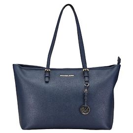 Michael Kors Leder Tote Bag Marineblau Blau