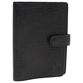 Louis Vuitton-LOUIS VUITTON Epi Agenda PM Day Planner Cover Black R20052 LV Auth 82721-Black