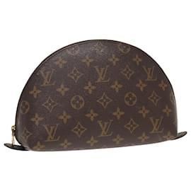 Louis Vuitton-LOUIS VUITTON Trousse Demi Ronde Monogram Pouch Cosmétique M47520 LV Auth 83203-Monogramme