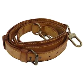 Louis Vuitton-LOUIS VUITTON Adjustable Shoulder Strap Leather 36.6""-44.1"" Beige Auth 82723-Beige
