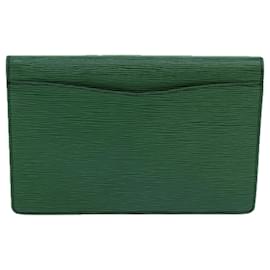 Louis Vuitton-LOUIS VUITTON Epi Montaigne 27 Sac Clutch Vert M52654 LV Auth 83255-Vert