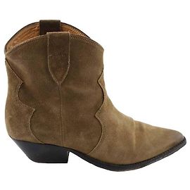 Isabel Marant Botas de cowboy de camurça Marrom