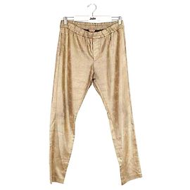 Zadig & Voltaire Calça reta dourada Dourado