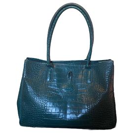 Bolsa de junco azul Longchamp Azul escuro