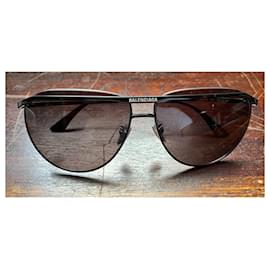 Balenciaga-Óculos de sol Balenciaga masculino-Preto