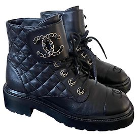 Chanel Biker boots Black