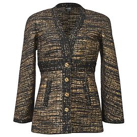 Giacca da sera in tweed nero e oro in lana Chanel 2019 Nero