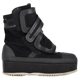 Marni 2017 Velcro Platform Boots in Black Rubber Black