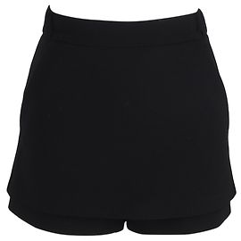 Maje Layered Skort in Black Wool Black