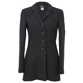 Chanel Bombay CC Tweed-Jacke aus schwarzer Baumwolle Schwarz