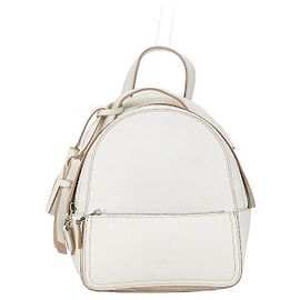 Max Mara Leder-Rucksack Weiß Weiß