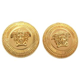 Versace-Brincos de studs banhados a ouro Medusa da Versace-Dourado