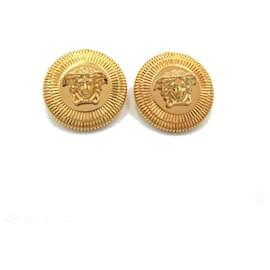 Versace-Brincos de studs banhados a ouro Medusa da Versace-Dourado