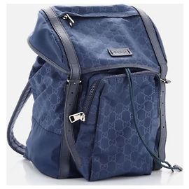 Sac à dos Gucci en nylon bleu Bleu