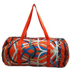 Hermès Bolso Boston HERMES Air Silk Duffle 44 Naranja
