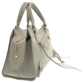 Balenciaga-Balenciaga Gray Small Motocross Neo Classic City-Brown,Grey