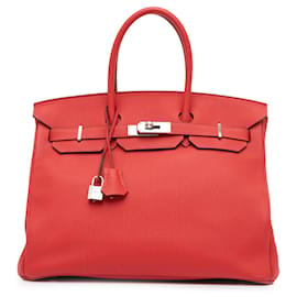 Hermès-Hermès Rouge Togo Birkin Retourne 35-Rouge