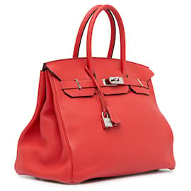 Hermès-Hermès Rouge Togo Birkin Retourne 35-Rouge