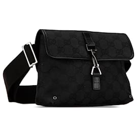 Gucci-Sac ceinture Jackie en toile GG noire Gucci-Noir