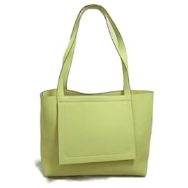 Hermès-Sac à épaule Hermes Cabas Série 31 Jaune Poussin-Jaune