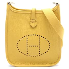 Hermès-Sac à épaule Hermes Evelyne TPM Sun-Jaune