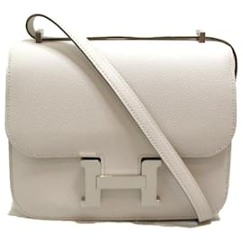 Hermès-Sac à épaule Constance d'Hermès-Blanc