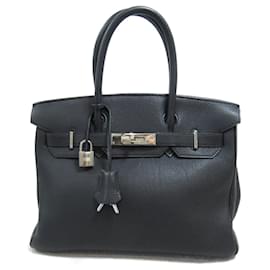 Hermès-Sac à main Hermès Birkin 30 noir-Noir