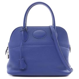 Hermès-Sac à main Hermes Bolide 31-Bleu