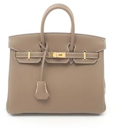 Hermès-Sac à main Hermès Birkin 25 Etoupe-Taupe