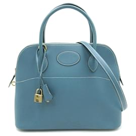 Hermès-Sac à main Hermes Bolide 31-Bleu